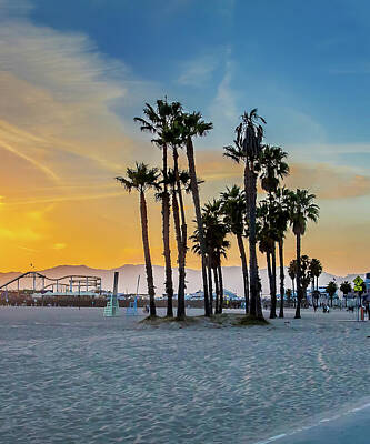 Royalty-Free and Rights-Managed Images - Santa Monica Sunset Tryptich_2 by Az Jackson
