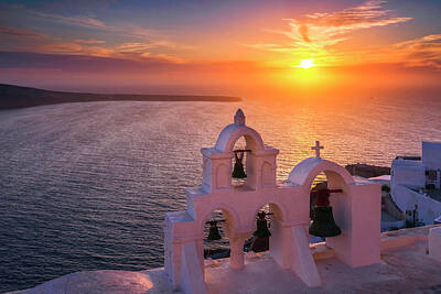Sunset Royalty-Free and Rights-Managed Images - Santorini Sunset by Evgeni Dinev
