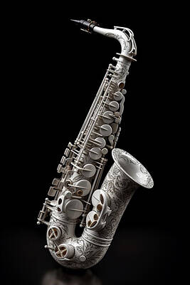 Celebrities Digital Art - Saxophone 5 by Sotiris Filippou