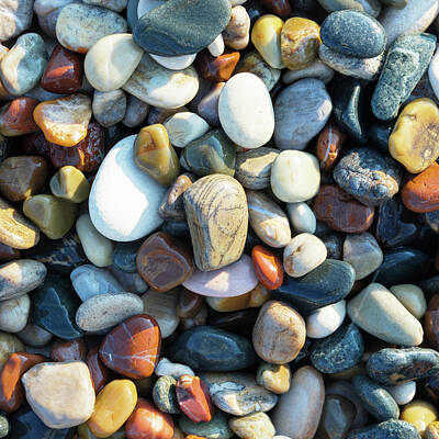 Abstract Landscape Photos - Scattered Pebbles  by Stelios Kleanthous