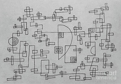 Abstract Drawings - Scattered Subtlety by Fei A