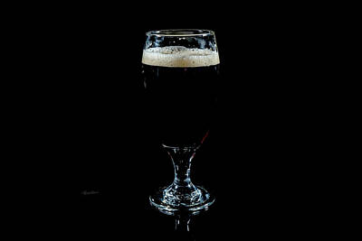 Beer Photos - Schwarzbier on Black by Sharon Popek