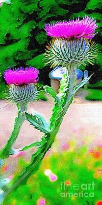 Jazz Collection - National Flower of Scotland the Thistle 1 by Douglas Brown