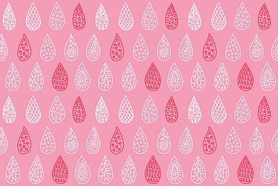 Royalty-Free and Rights-Managed Images - Seamless pattern with doodle water drops by Julien
