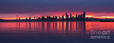 New York Magazine Covers - Seattle Fiery Sunrise From Alki Beach by Mike Reid