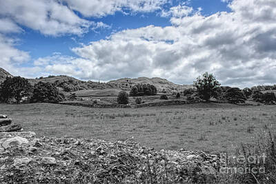 Jackie Kennedy - Selective colour photograph of  Great Langdale Ambleside by Pics By Tony