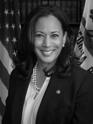 Portraits Royalty-Free and Rights-Managed Images - Senator Kamala Harris Official Portrait - 2017 by War Is Hell Store