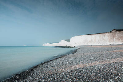 Longhorn Paintings Rights Managed Images - Seven Sisters Cliffs Royalty-Free Image by Martin Newman