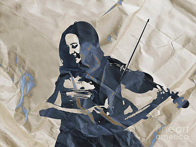 Celebrities Royalty-Free and Rights-Managed Images - Shades of a Violinist  by Steven Digman