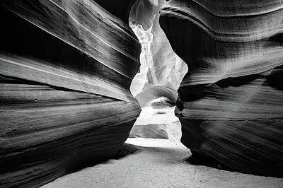 Personalized Name License Plates Royalty Free Images - Shadows and Textures - Antelope Canyon In Black And White Royalty-Free Image by Gregory Ballos