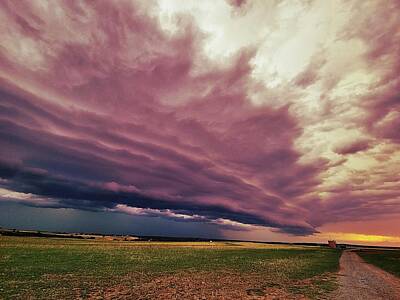 Wilderness Camping - Shelf Cloud in Oklahoma  by Ally White