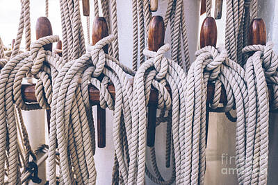 The Female Body Royalty Free Images - Ship ropes tied to the mast before lowering sails. Royalty-Free Image by Joaquin Corbalan