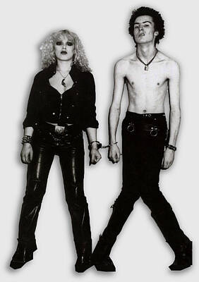 Cities Royalty Free Images - Sid And Nancy Handcuffs Royalty-Free Image by Tony Rubino