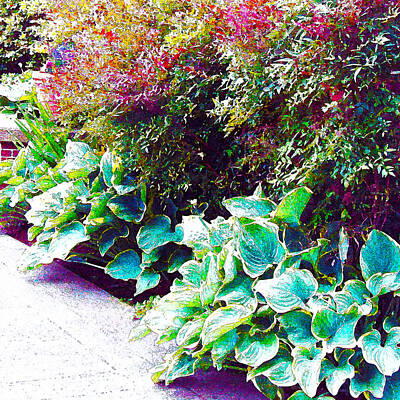Scifi Portrait Collection - Sidewalk Garden in Portland OR Digital by Dianna Lawson