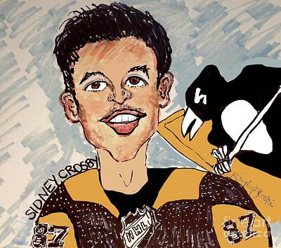 Recently Sold - Actors Mixed Media - Sidney Crosby Sid The Kid Pittsburgh Penguins  by Geraldine Myszenski