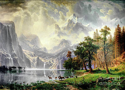 Giuseppe Cristiano - Sierra Nevada, California 1860 Wilderness Painting by Safran Fine Art