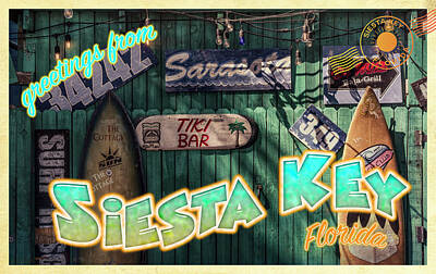 Guitar Patents Royalty Free Images - Siesta Key Village Royalty-Free Image by Arttography LLC