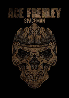 Rock And Roll Digital Art - Singer Ace Frehley by Bern Bandeta