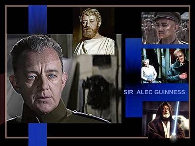 Actors Mixed Media - Sir  Alec Guinness - Actor  by Hartmut Jager