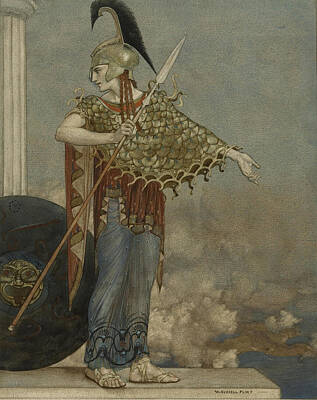 Fromage - SIR WILLIAM RUSSELL FLINT RA PRWS British 1880 1969 Athena on Parnassus by Artistic Rifki