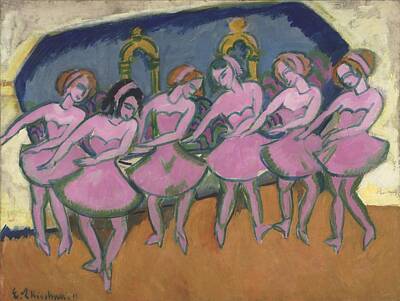 Nighttime Street Photography - Six Dancers - Ernst Ludwig Kirchner by Samuel HUYNH