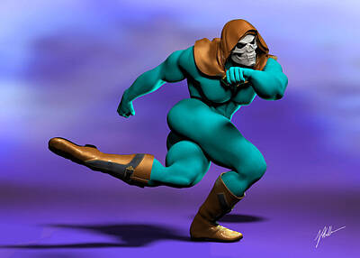 Comics Digital Art - Skeletor, villain number forty-two by Joaquin Abella