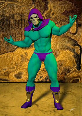 Comics Digital Art - Skeletor, villain number twenty two by Joaquin Abella