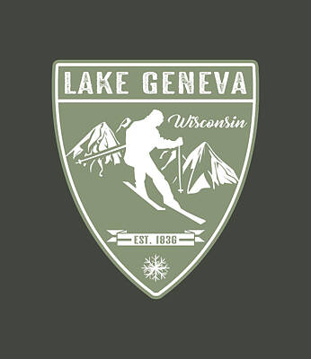 Recently Sold - Cities Digital Art Royalty Free Images - Ski Lake Geneva Wisconsin Royalty-Free Image by Jared Davies