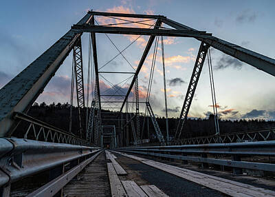 Popular Rustic Neutral Tones - Skinners Falls Bridge at Sunset by Amelia Pearn