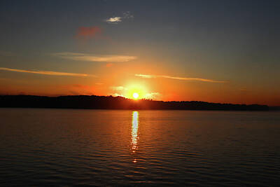 Thomas Moran Royalty Free Images - Sky Palette Lake Sunrise Royalty-Free Image by Ed Williams