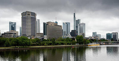 Kitchen Food And Drink Signs - Skyline of Frankfurt city Germany Europe by Michalakis Ppalis