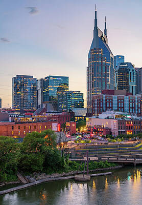 Easter Bunny - Skyline of Nashville with focus on Broadway by Steven Heap
