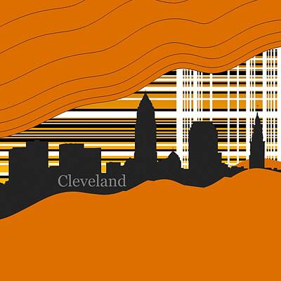 Football Rights Managed Images - Skyline of sportive Cleveland Royalty-Free Image by Alberto RuiZ