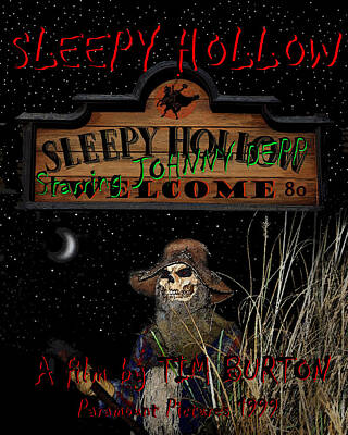 Actors Mixed Media - Sleepy Hollow movie poster A by David Lee Thompson