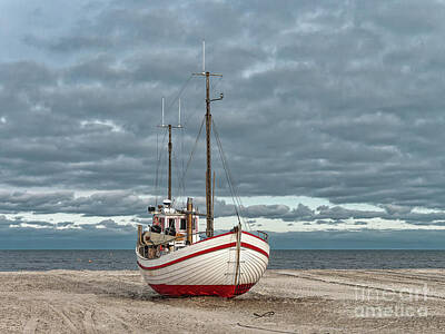 Prescription Medicine - Slettestrand cutter fishing vessel for traditional fishery at th by Frank Bach
