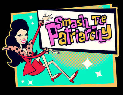 Drawings Rights Managed Images - Smash The Patriarchy Royalty-Free Image by Ludwig Van Bacon