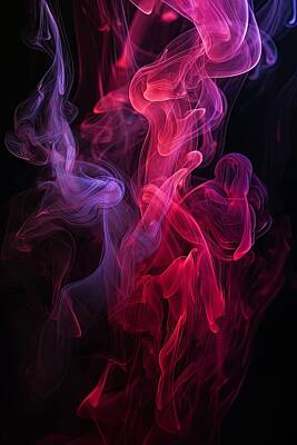 Digital Art - Smoke 18 - Color explosion by Sotiris Filippou