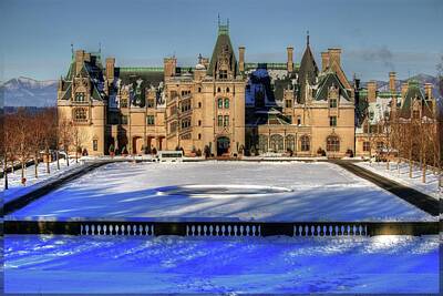 Lego Art - Smoke Coming from the Biltmore One Winters Day  by Carol Montoya