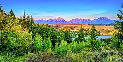 Reptiles Photos - Snake River Overlook Panorama by Judy Vincent