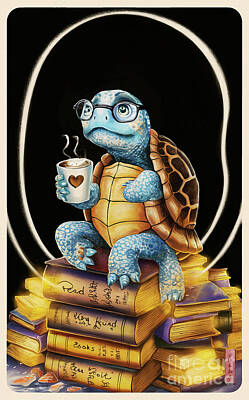 Reptiles Drawings - Snapping Turtle lover - Book Lover - Read Books - Book Lover - Gift Book Reader - Gift for Librarian - Read Books Be Kind Stay Weird - Be Kind by Grover Mcclure