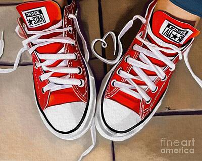 Tammy Lee Bradley Royalty-Free and Rights-Managed Images - Sneaker Love by Tammy Lee Bradley