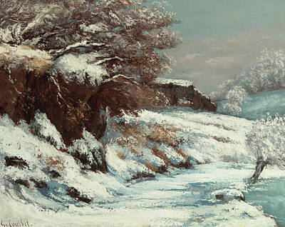 Royalty-Free and Rights-Managed Images - Snow Effect by Gustave Courbet by Mango Art