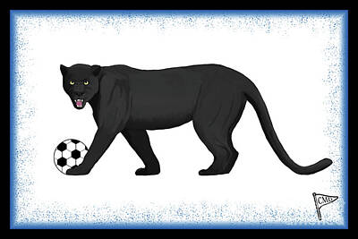 Soap Suds - Soccer Black Panther Blue by College Mascot Designs