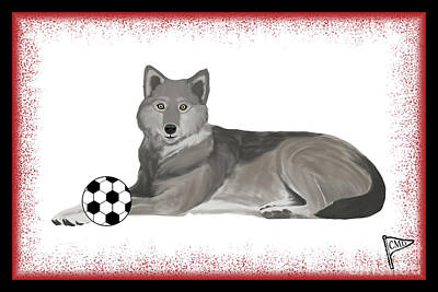 Retro Toy Cars - Soccer Wolf Red by College Mascot Designs