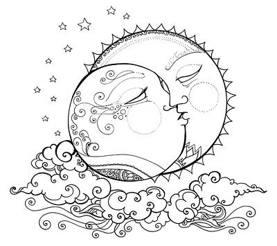 Fantasy Drawings Rights Managed Images - Solar Eclipse April 2022 Royalty-Free Image by Katherine Nutt