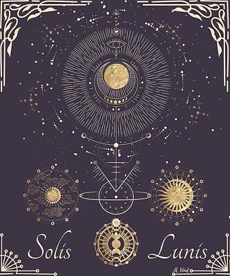 Abtracts Laura Leinsvencner - Solis Lunis by Cat Void
