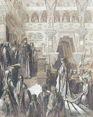 City Lights - Solomon Receiving the Queen of Sheba by Gustave Dore v1 by Historic illustrations