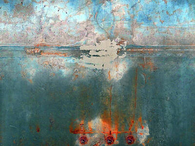 Abstract Mixed Media - Somewhere Beyond the Sea by Sharon Williams Eng
