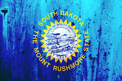 1-war Is Hell - South Dakota State Flag by Karen Foley