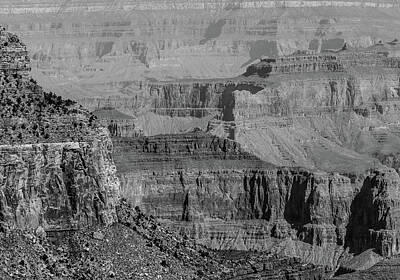 Cubism Food Art - South Rim Grand Canyon 29 BW by Renny Spencer